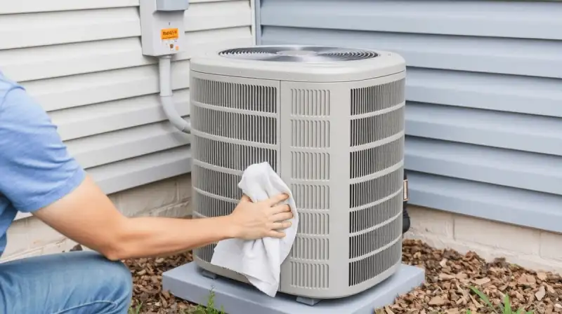 Außeneinheit der Klimaanlage reinigen