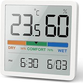 NOKLEAD Digitales Thermo-Hygrometer, Tragbares Thermometer Hygrometer Innen mit hohen Genauigkeit…