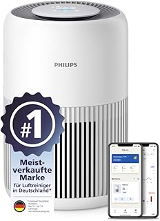 Philips Luftreiniger 900 Serie, HEPA NanoProtect + Aktivkohlefilter, CADR 250m³/h für 65m² All…