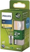PHILIPS Classic ultraeffiziente LED-Lampe mit Energieeffizienzklasse A, ersetzt 40W, E14 Sockel, …