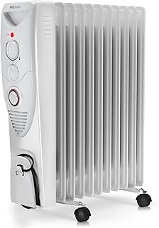 Pro Breeze 2500W Ölradiator energiesparend – Elektro Heizkörper mit 11 Rippen, integrierter Zei…
