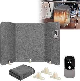 Haushaltsgeräte Infrarot Panel,Faltbares Heizung mit Timer,mit 3-Stufen & Timer, 205 Watt |Grau