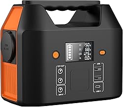 SinKeu Tragbare Powerstation 99Wh,150W Solar Generatoren Akku mit 230V AC/Car Lighter Port/USB Au…