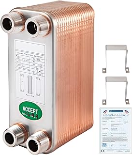VEVOR EATB12 Plattenwärmetauscher Plattenwärmetauscher 40 Wärmetauscher 40 Plattenwärmetausch…