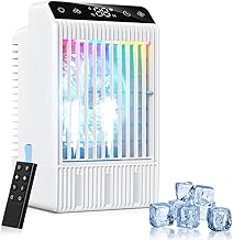 Klimaanlage Mobil mit Display, 1000 ml Tragbare Mini Klimaanlage, 4-in-1-Luftkühler, Fernbefeuch…