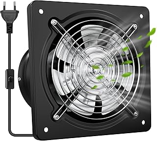 150mm Abluftventilator 525m³/h – Leiser Betrieb, Rückstauklappe für besseren Luftaustausch, …