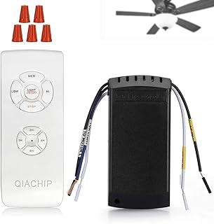 QIACHIP Universal Deckenventilator Fernbedienung Kit,Wireless Deckenventilator Lampe Fernbedienun…