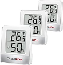 ThermoPro TP49W-3 digitales Mini Thermo-Hygrometer Thermometer innen Raumthermometer 3 er Tempera…