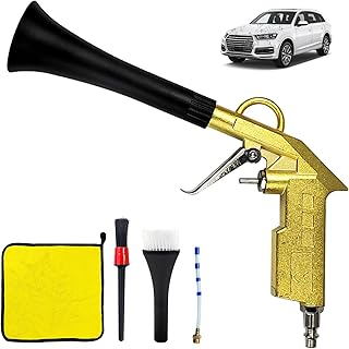 Auto Reinigungspistole Kit, Innenraum Auto Detailing Tools mit Düse und Staubbürste, Luftgeblä…