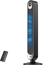 Dreo 20dB Turmventilator Leiser, 9M Windentfernung Ventilator mit Kühlung Fernbedienung, 9 Gesch…