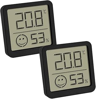 TFA Dostmann digitales Thermo-Hygrometer, 2er Set, 30.5053.01.02, mit Komfortzone für EIN gesund…