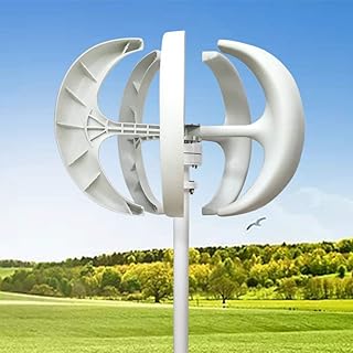 Vertikaler Windgenerator, 600W 12V 5 Blatt Laterne Typ 5-Blatt Vertikale Achse Windturbine Genera…