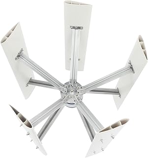 5-Blatt-Windturbine Vertikaler Windgenerator 500W 4-Loch-Flanschbefestigung 13m/s Windkraftanlage…