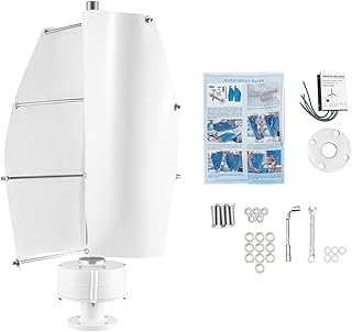 100W Windturbine 12V Windturbine 2-Blatt-Windturbine Spiralförmiges Design Einstellbare Windrich…