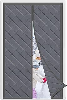 DIKER Magnet Wärmeschutzvorhang für Türen, Magnetisch Isoliert Türvorhang, Thermo Türvorhang…