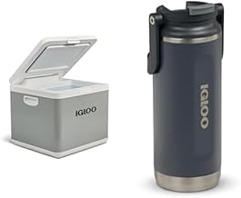 IGLOO IH45 Kompressor-Kühlbox Hybrid Gefrierbox, 43L, 12 V und 230V, für Auto, Reise-Mobil, gra…