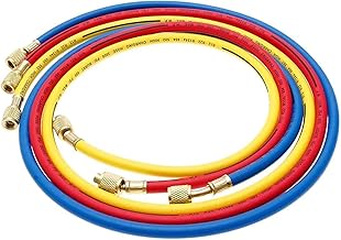 3 Stück Füllschlauch für R134a, 1/4 SAE Kältemittelschläuche mit 3 Farben, 60 Zoll Klimaanla…
