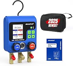 Digitaler Vakuumpumpe für Klimaanlagen und Prüfungen,R410a R32 Kältemittel Manometer Digital, …