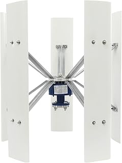 Mini Windkraftanlage Vertikal Windturbine Balkon Windrad Stromerzeugung mit Controller, 5 Blätte…