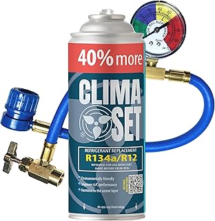 ClimaSet R134a kältemittel Ersatzgas – Kühlmittel Klima Auto – Gasflasche 1×235 g Auto Klimaanl…
