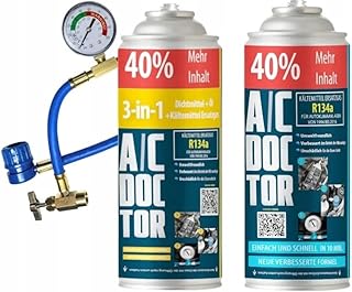 AC Doctor Paket 3in1 2 x R134a Klimaanlagenschlauch Fix Leitung zum Auffüllen der Klimaanlage im…