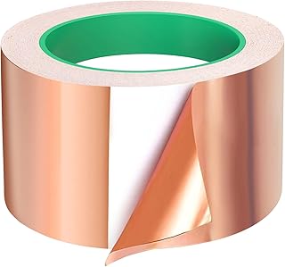 NEWJEK Kupferband Selbstklebend, 20m x 70mm Kupferfolie Selbstklebend, Beidseitig Leitende Copper…