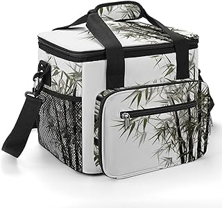 Camping Ice Pack, Asiatischer Bambusdruck Isolierte Kühltasche Große Kapazität Eisbeutel Tragb…