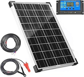 30W Solar Panel Kit 12V Akku Ladegerät + 10A PWM Laderegler+ Verlängerungskabel