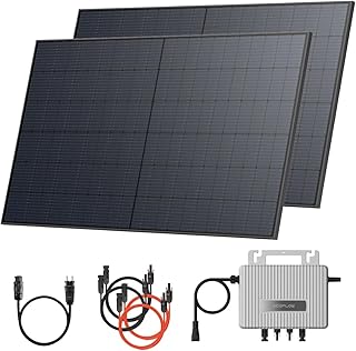 Solarway® 1000Wp / 800W Balkonkraftwerk komplett Steckdose – neuester EcoFlow Stream 800 Watt We…