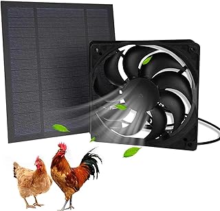 Solarbetriebener Abluftventilator,Solarbetriebener Lüfter für Hühnerstall Schuppen Belüftung …