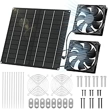 Solar Ventilator, 15W Solarpanel Ventilator Solarbetrieben, Solar Dual Auspuffventilator Wasserdi…