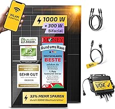 1000W Balkonkraftwerk – Balkonkraftwerk 800W komplett Steckdose – neuester 800 Watt Wechselrichte…