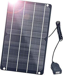 FlexSolar Solar Ladegerät USB 6W 5V Hochleistungs-monokristallines Modul, wasserdichtes Solarlad…