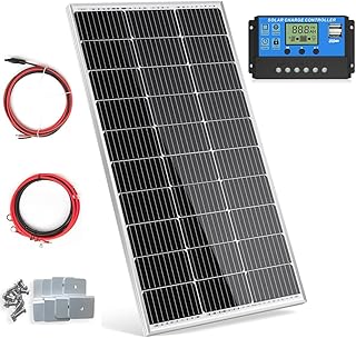 100W Solarpanel 12V Monokristallines Solarpanel-Kit 100 Watt Solarmodul mit 20 A Laderegler für …