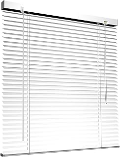 Victoria M. Aluminium Jalousie, 90 x 130 cm, weiß, Jalousie ohne Bohren, inkl. Klemmclips