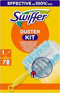 Swiffer Staubmagnet Starter-Set (1 Griff + 7 Nachfülltücher) Fängt Und Schließt 3-mal Mehr St…
