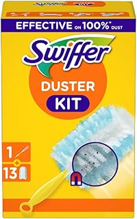 Swiffer Staubmagnet Starter-Set (1 Griff + 13 Nachfülltücher) Fängt Und Schließt 3-mal Mehr S…