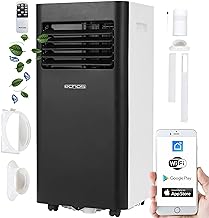 Echos Klimaanlage 3in1 WIFI mobil Fensterabdichtung mit Abluftschlauch 24h Timer Fernbedienung 90…