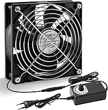 Joycabin 120mm Gehäuselüfter, 12V Lüfter, Computer Lüfter mit Geschwindigkeitskontrolle, PC L…