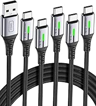 INIU USB C Kabel, (5 Stück/1+1+2+2+3m) Ladekabel USB C 3,1A QC 3,0 Schnellladekabel, Typ C Handy…