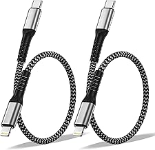 Lightning Kabel USB C 0.3M 2Pack, iPhone Ladekabel USB C Apple MFi Zertifiziert Nylon iPhone Kabe…