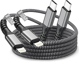 Lightning Kabel USB C 2M 2Pack, iPhone Ladekabel USB C Apple MFi Zertifiziert Nylon i-Phone Kabel…