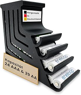 Batterie Aufbewahrungsbox – Batterie Organizer für AA Mignon & AAA Micro – Batteriebox Aufbe…