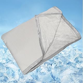 JINGTOPS Kühldecke Sommerdecke, 2 in1 Kühldecke Bett,Selbstkühlende Decke 200X150cm Eisseide K…
