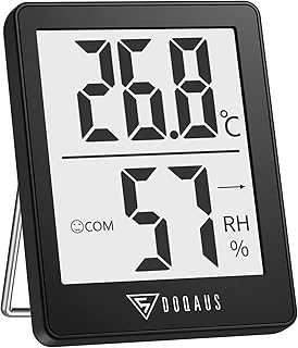 DOQAUS Raumthermometer Innen, Digitales Mini Thermo-Hygrometer Hohe Genauigkeit Temperatur und Lu…