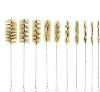 10 Stück Messing Rohrbürste Set, Drahtbürste Rund, Rohrreinigungsbürste, 8/10/15/20/25/30/35/…