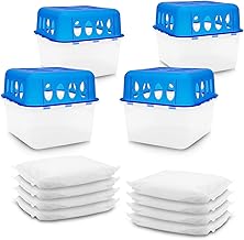 Spetebo 4x Ultra Fresh Luftentfeuchter Granulat Box mit 8x 400g Nachfüllbeutel – Raumentfeuchter…