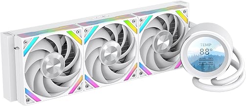 SAMA Q60 360 mm AIO-CPU-Flüssigkeitskühler, 2,8 Zoll LCD-Display, leise FDB-PWM-Lüfter, Hochle…
