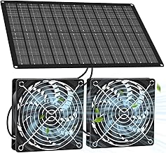 Solar Ventilator 15W Solarpanel Ventilator Wetterfest Solar Lüfter mit DC Doppelventilator für …