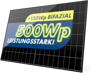 Solarmodul 500W Bifazial Glas-Glas PV-Module mit 2x2mm Glas, modernster n-Type Technology, Erweit…